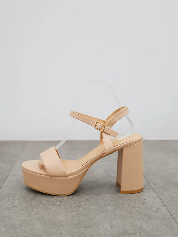 Sandalia banda nude sold by Sorellas