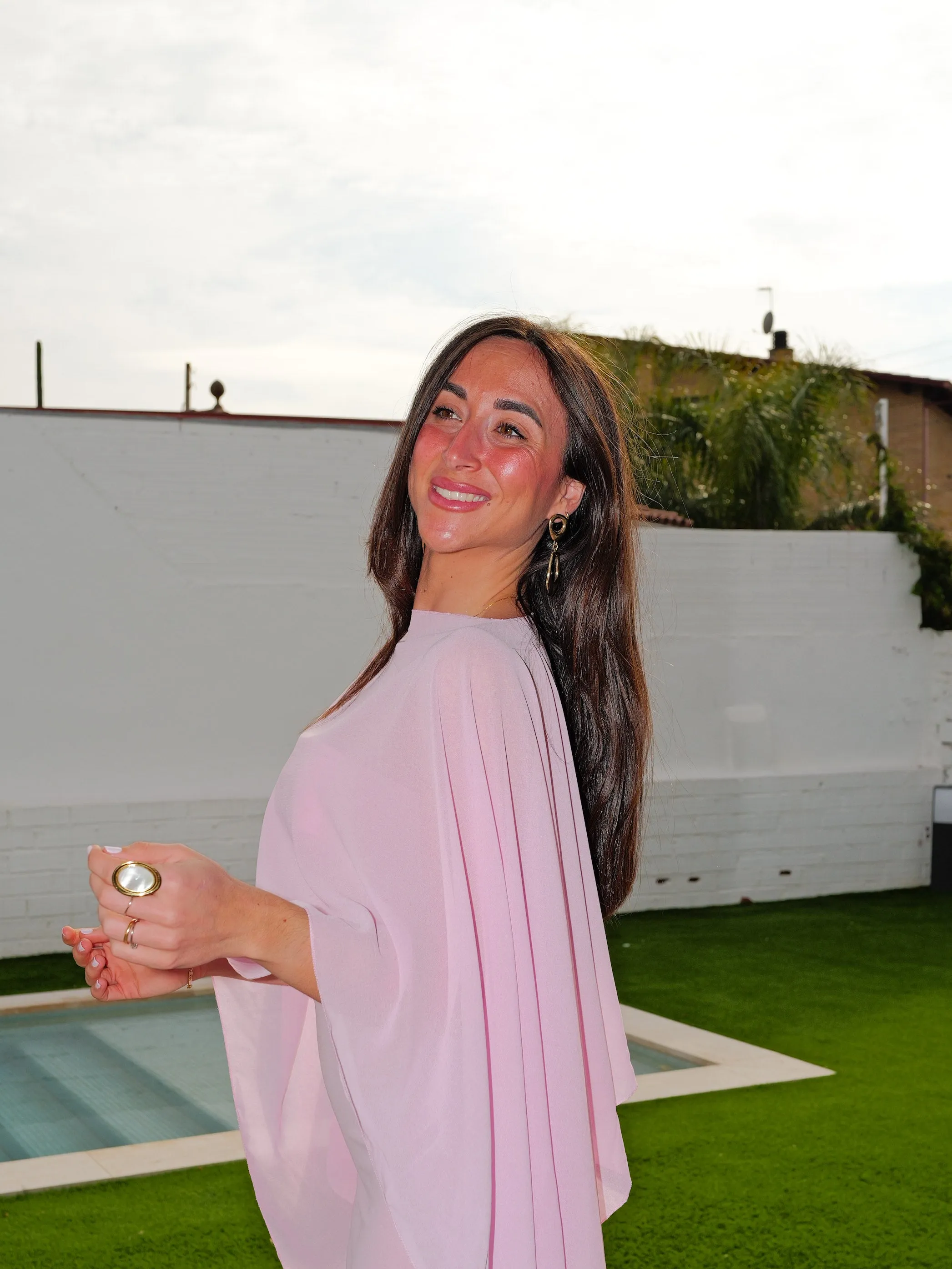 Chal capa gasa rosa palo sold by Sorellas product image thumbnail 3