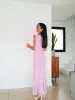 Vestido detalle capa rosa sold by Sorellas