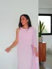 Vestido detalle capa rosa sold by Sorellas
