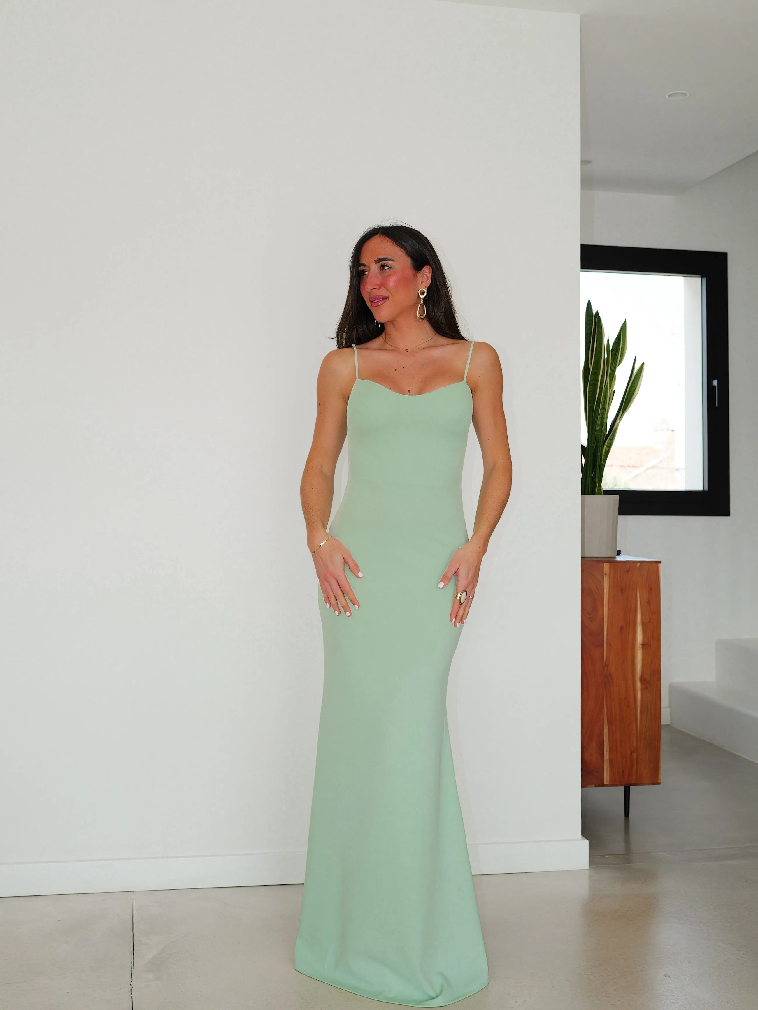 Vestido tirantes mangas gasa menta sold by Sorellas product image thumbnail 5