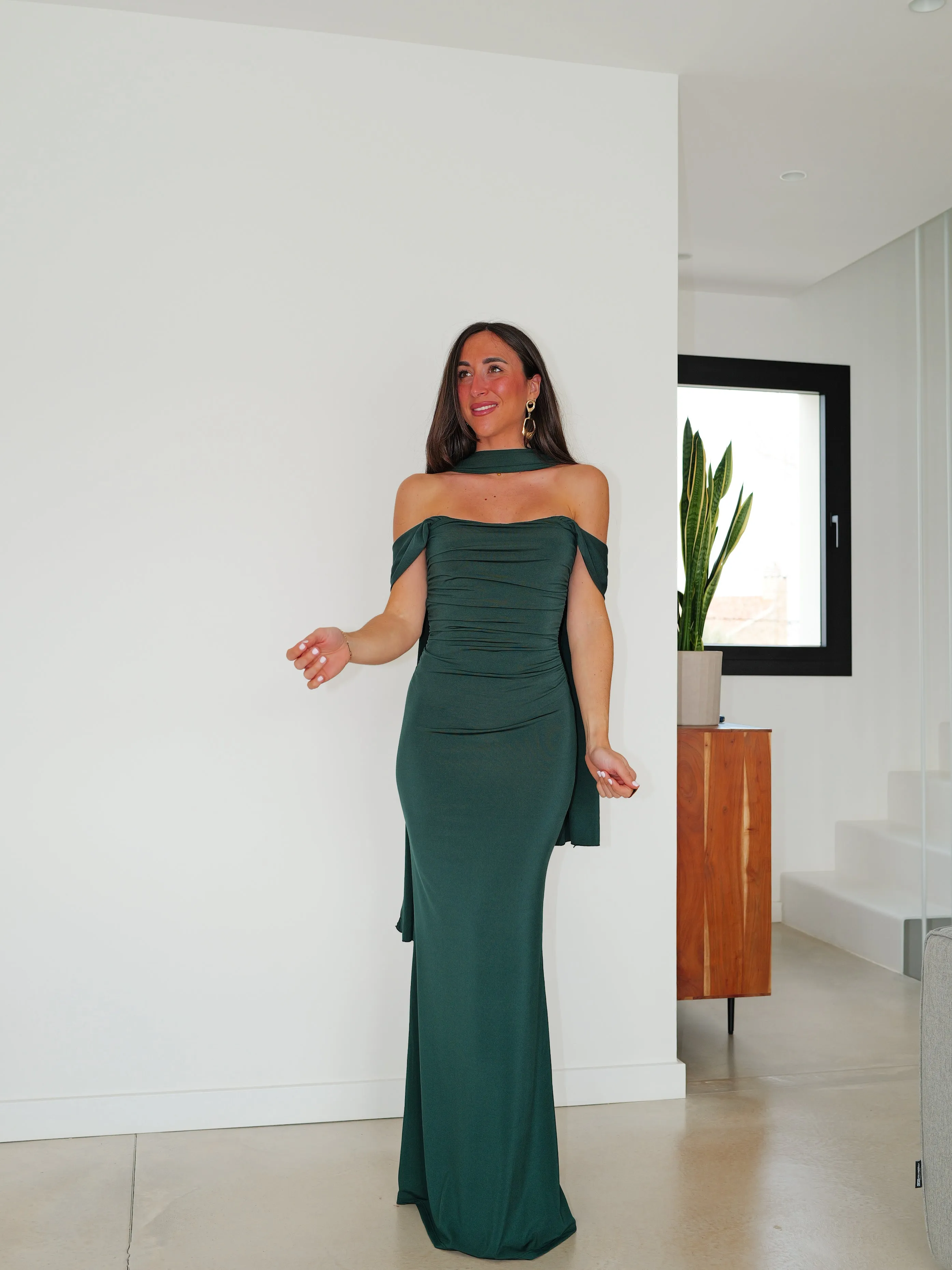 Vestido bardot choker frunce botella sold by Sorellas product image thumbnail 2