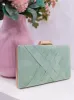 Clutch trenzado menta sold by Sorellas