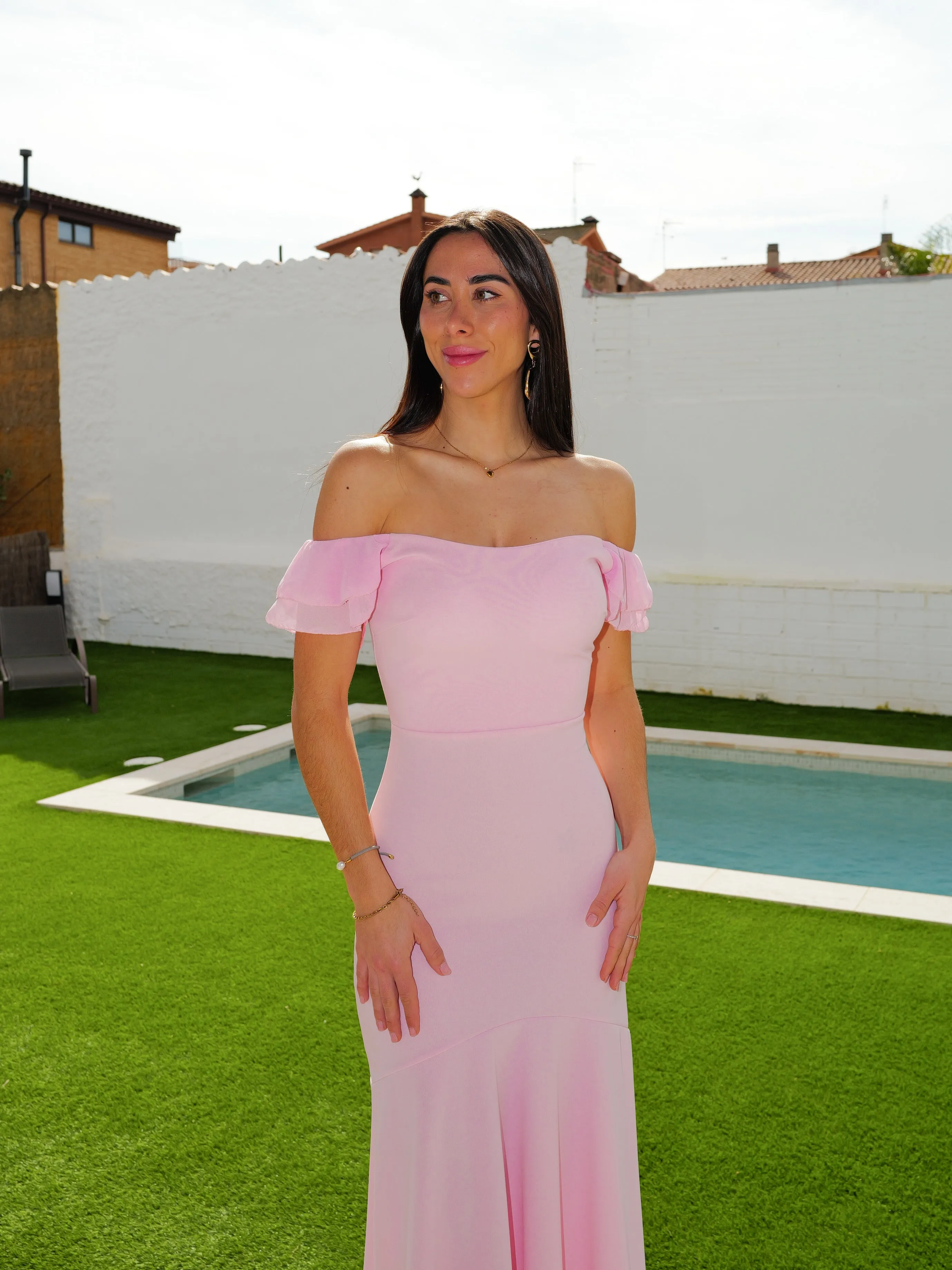 Vestido bardot tulle rosa sold by Sorellas product image thumbnail 3