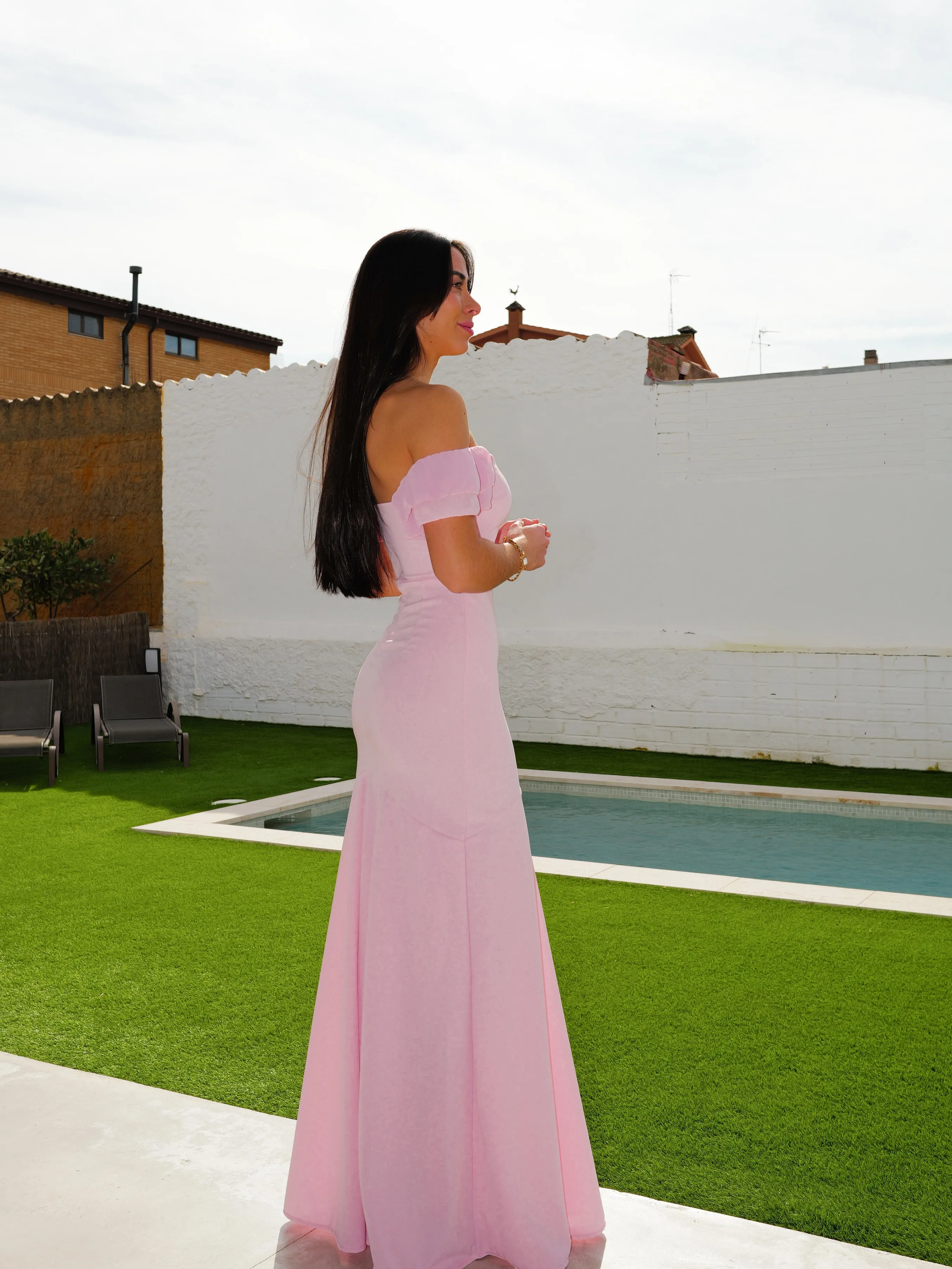 Vestido bardot tulle rosa sold by Sorellas product image thumbnail 2