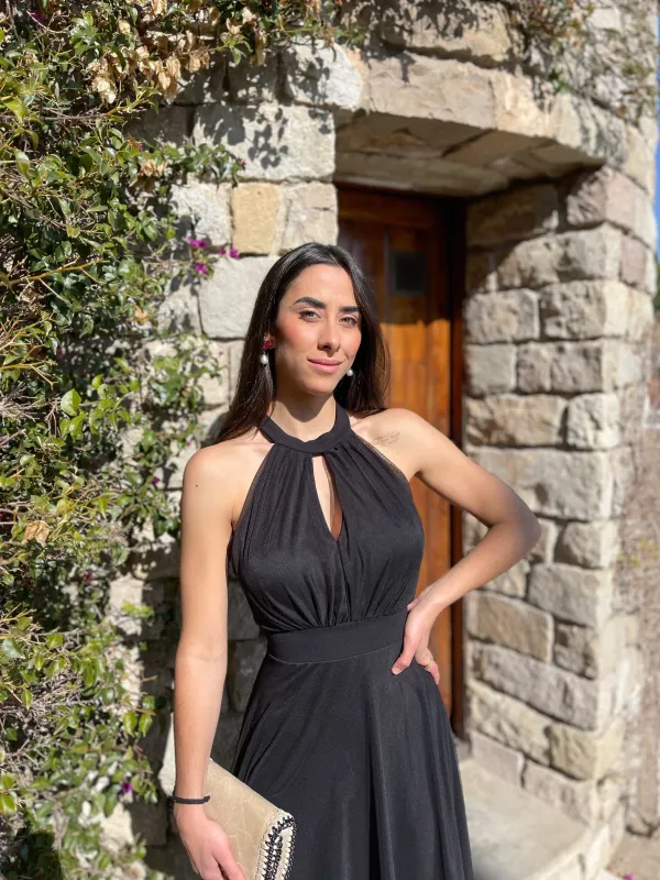 Vestido banda halter tulle negro sold by Sorellas