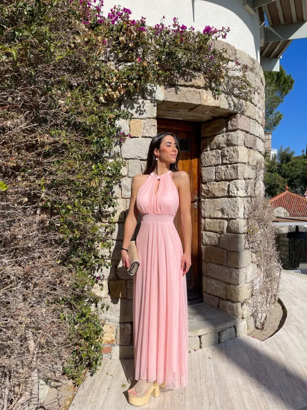 Vestido banda halter tulle rosa sold by Sorellas