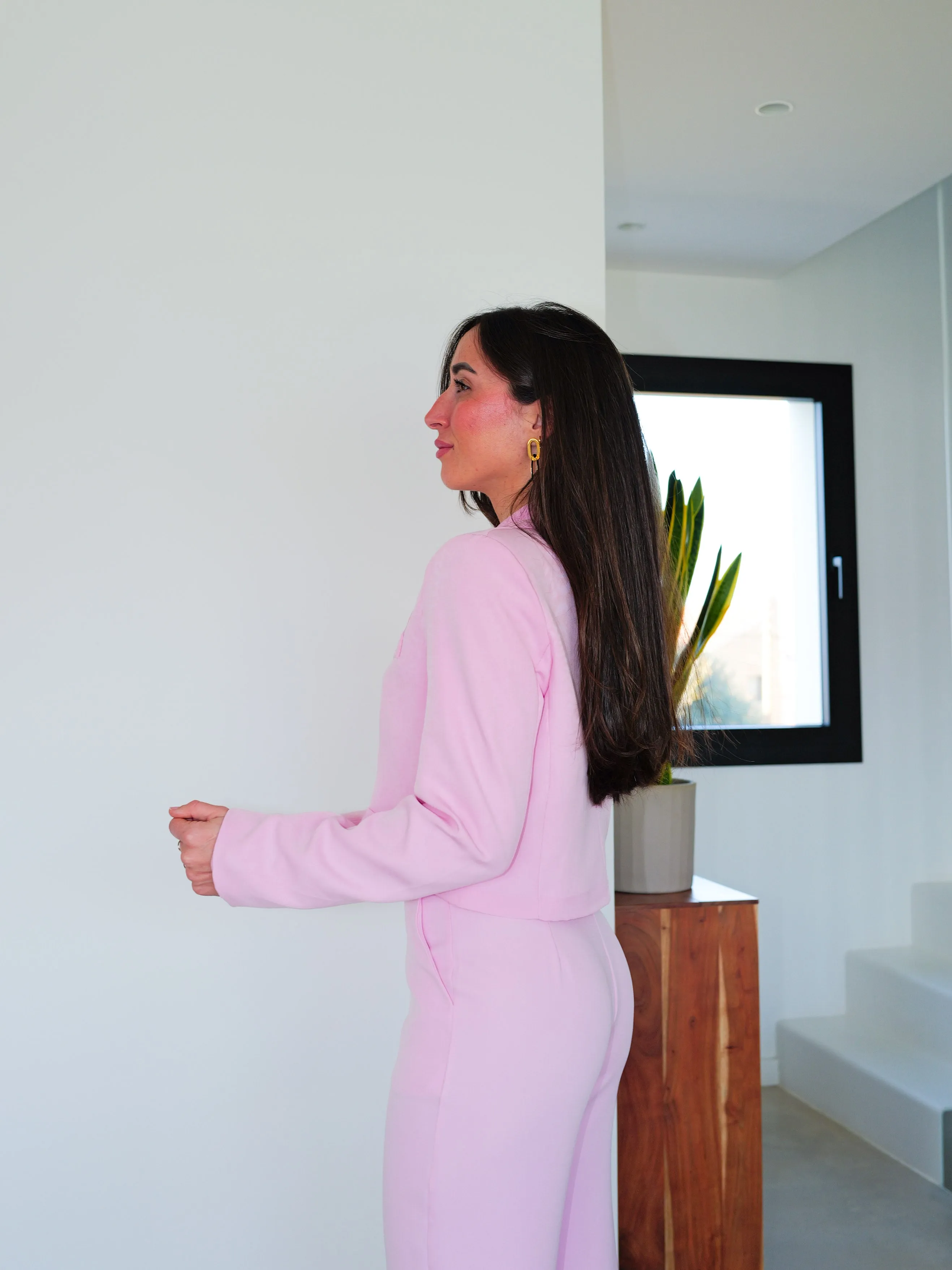 Blazer crop detalle lazo rosa sold by Sorellas product image thumbnail 2