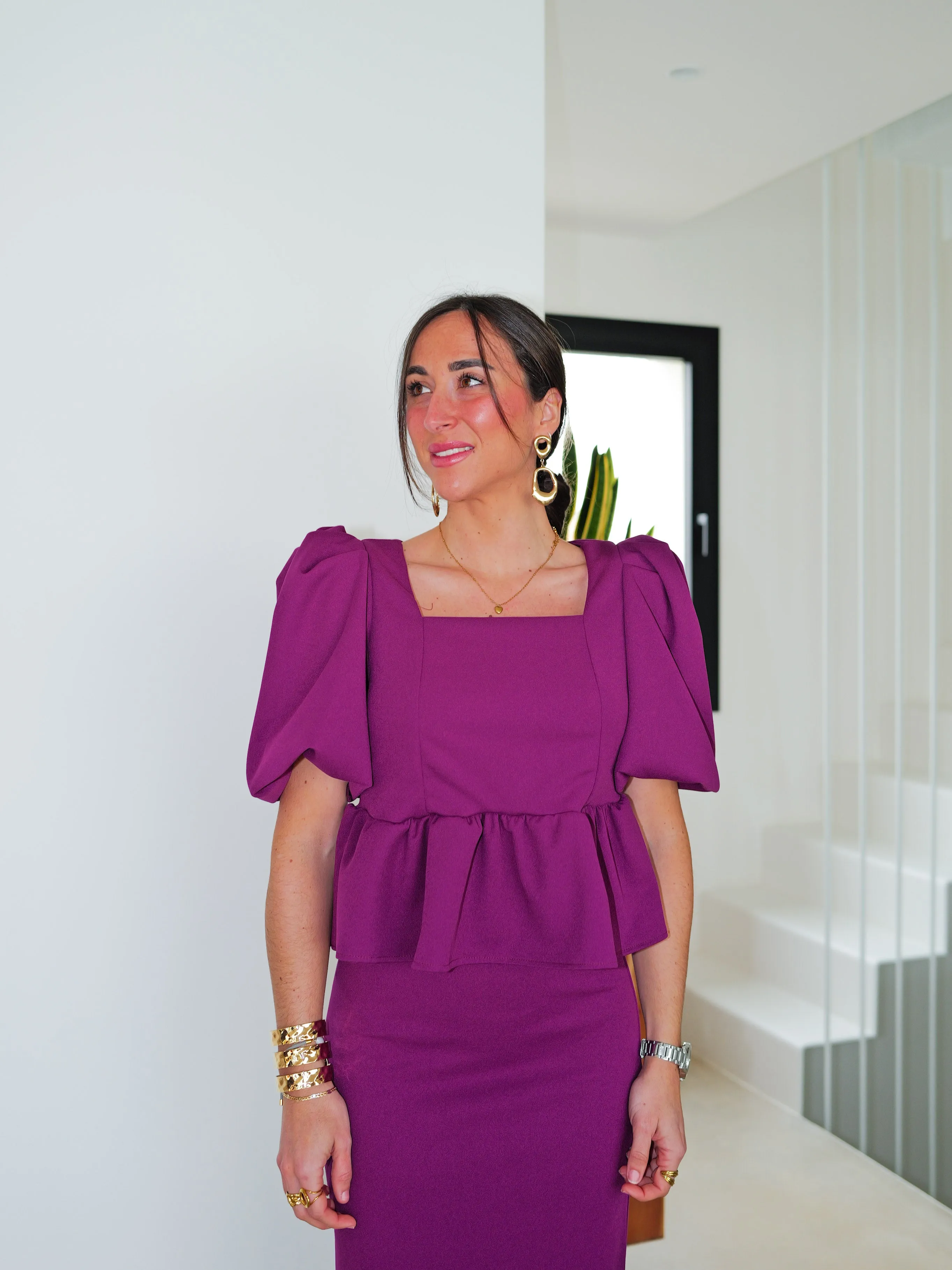 Conjunto falda midi pomposo amarena sold by Sorellas product image thumbnail 4