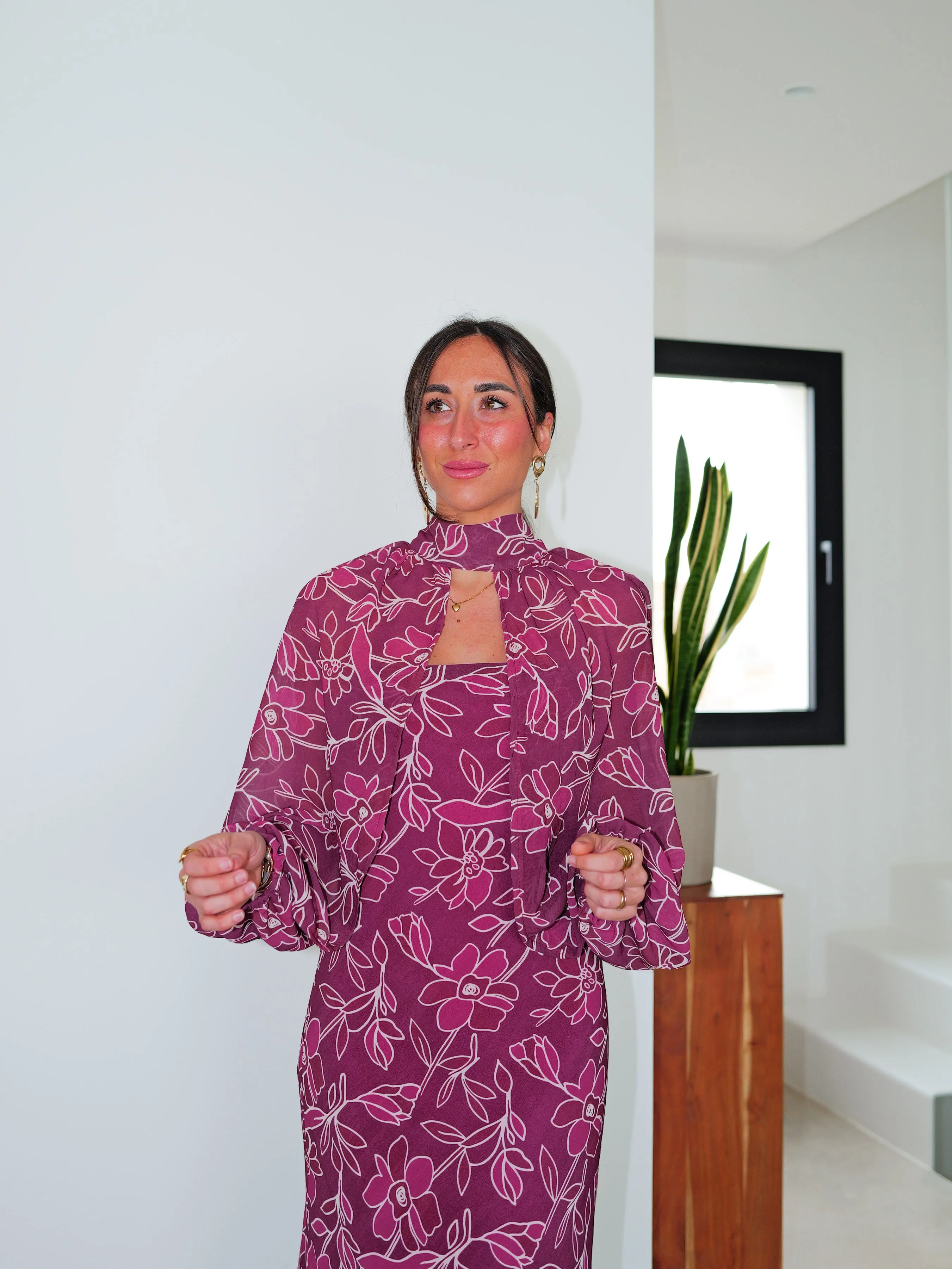 Vestido midi palabra capa gasa cereza sold by Sorellas product image thumbnail 5