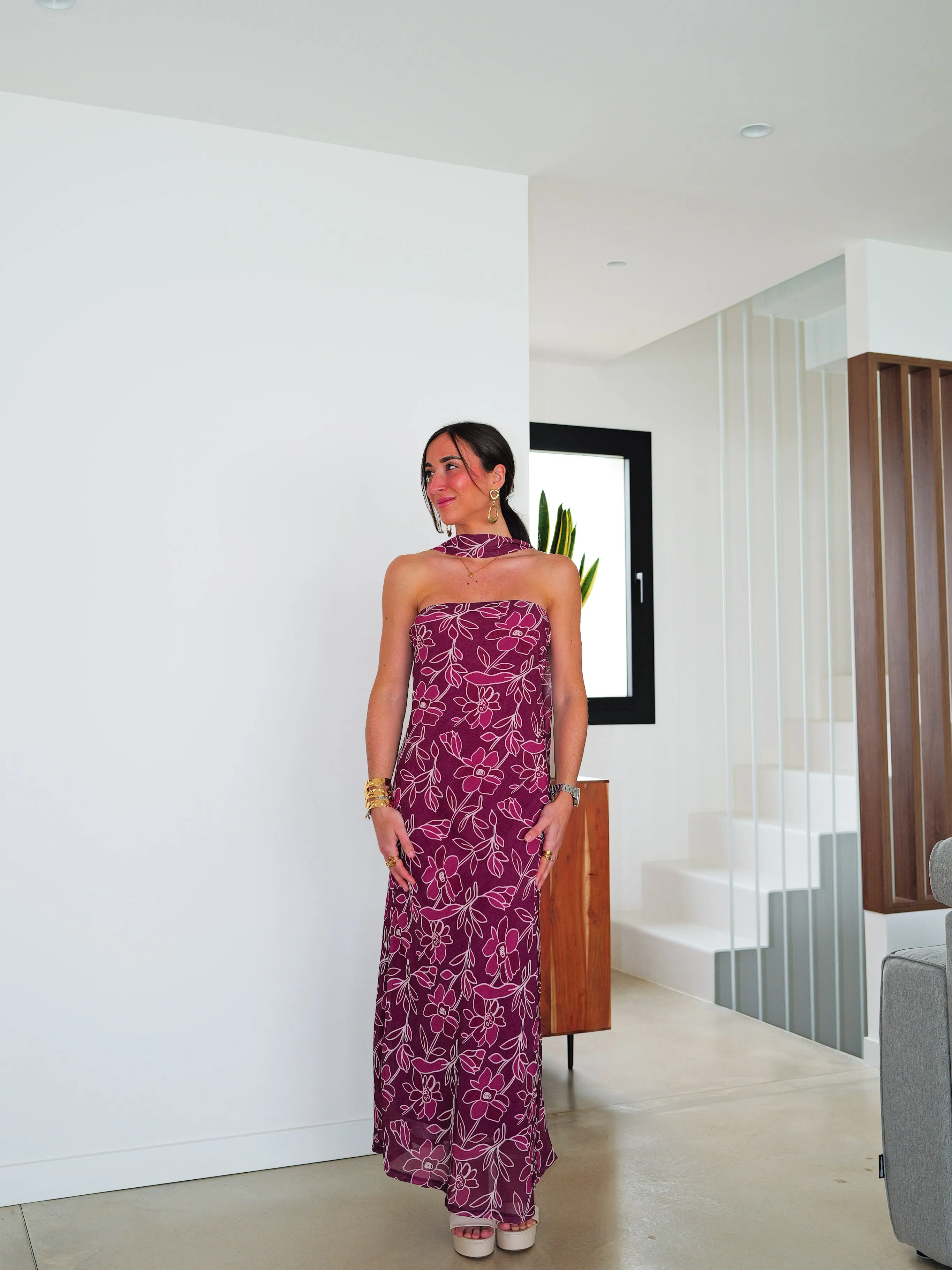 Vestido midi palabra capa gasa cereza sold by Sorellas product image thumbnail 2