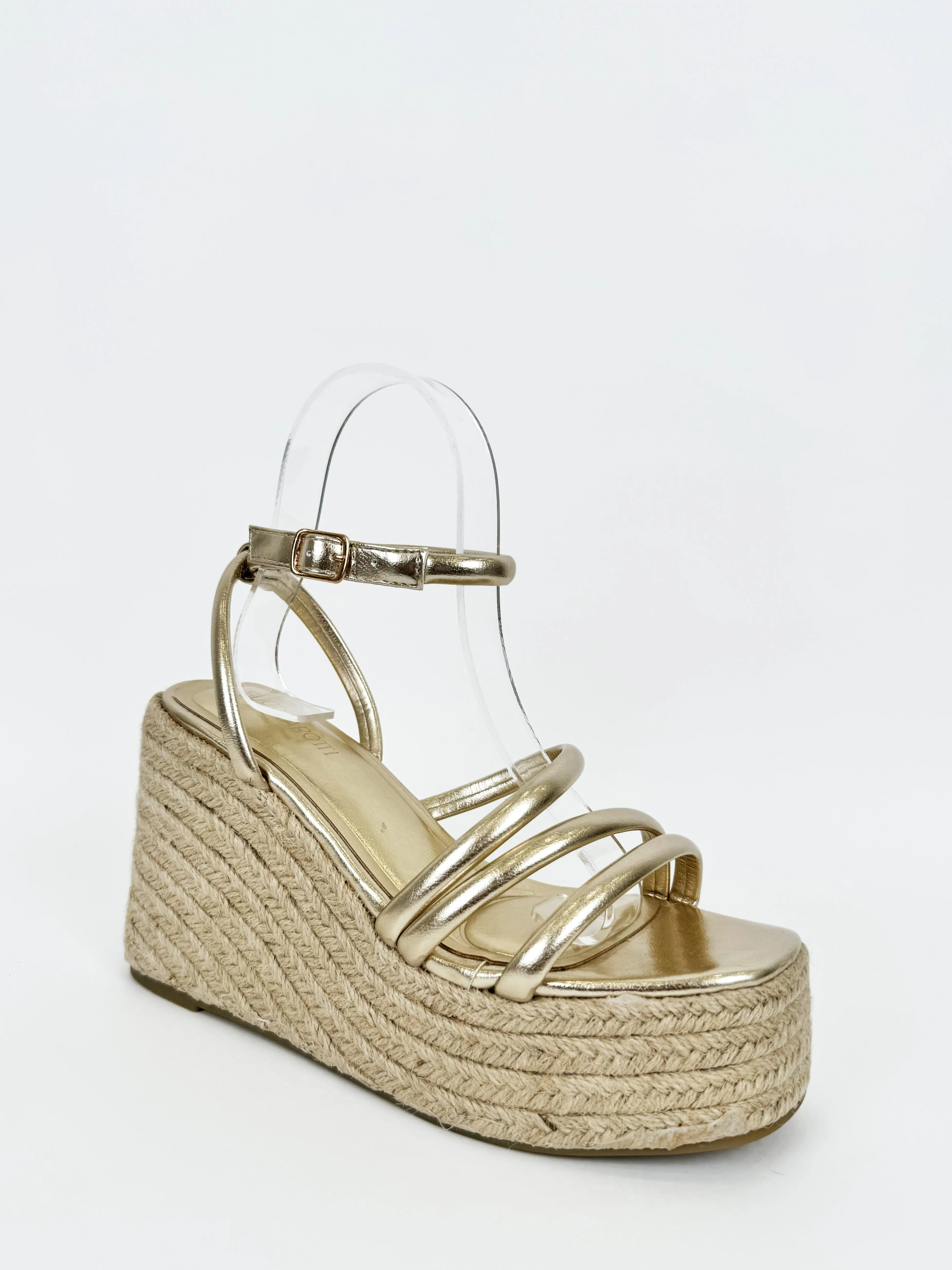 Cuñas plataforma esparto dorado sold by Sorellas product image thumbnail 2