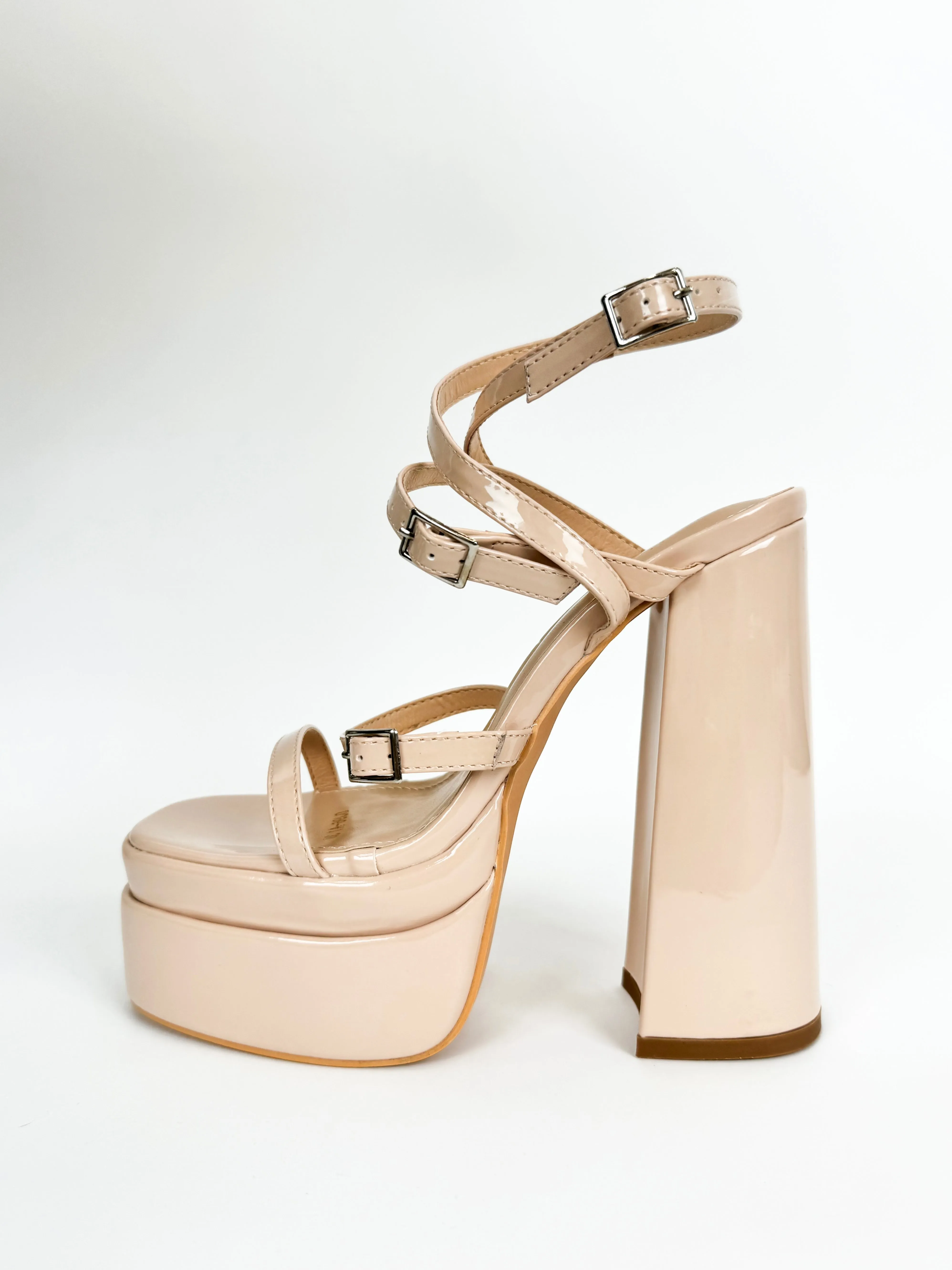 Zapato plataforma hebillas nude sold by Sorellas