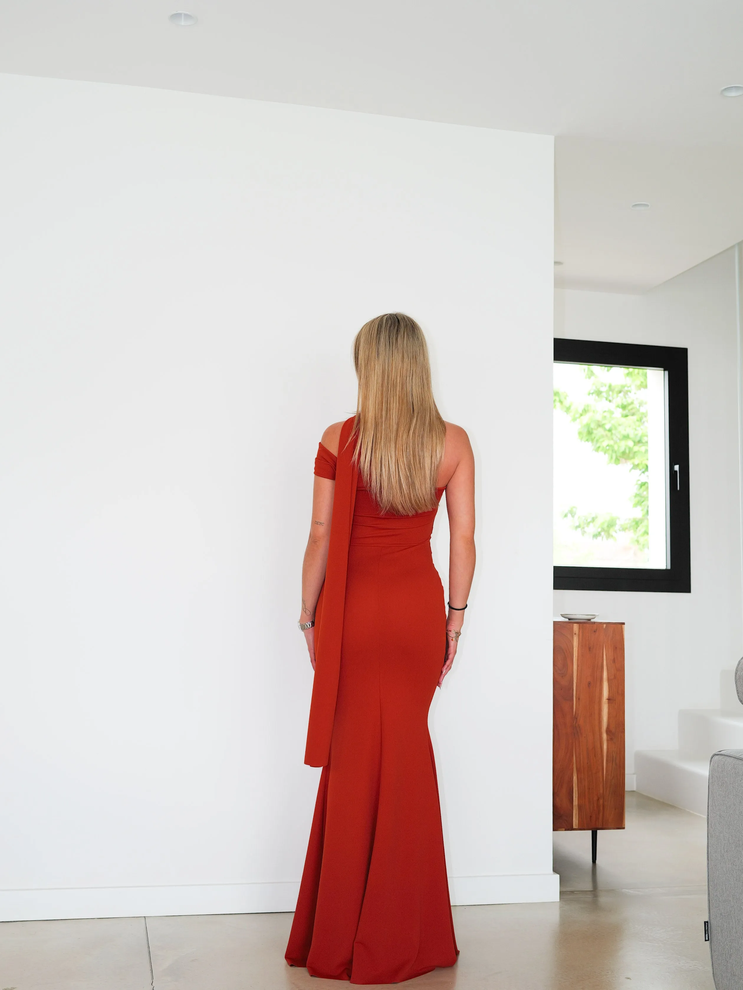 Vestido choker frunce asimétrico caldera sold by Sorellas product image thumbnail 4