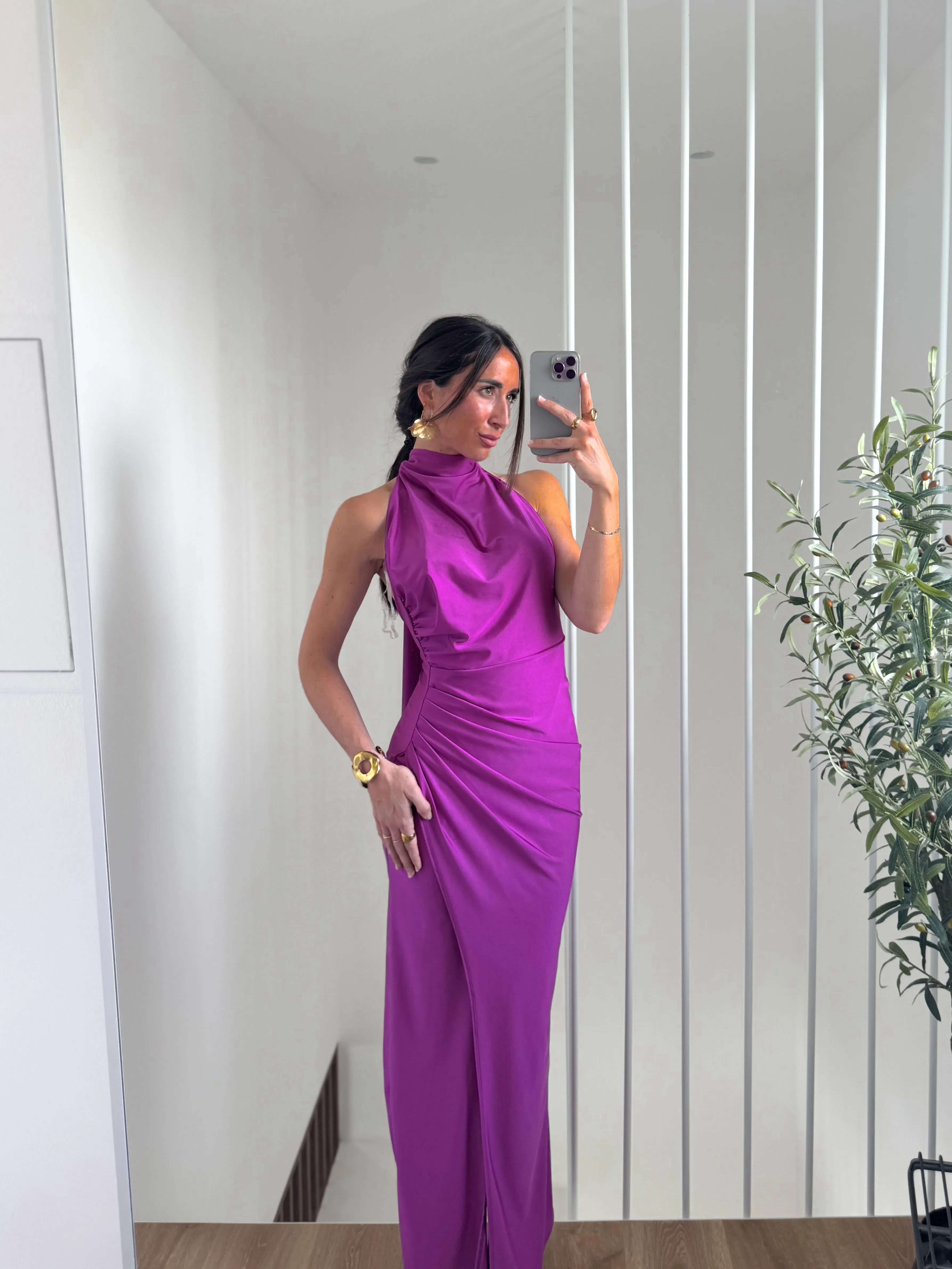 Vestido halter espalda lazo amarena sold by Sorellas product image thumbnail 2