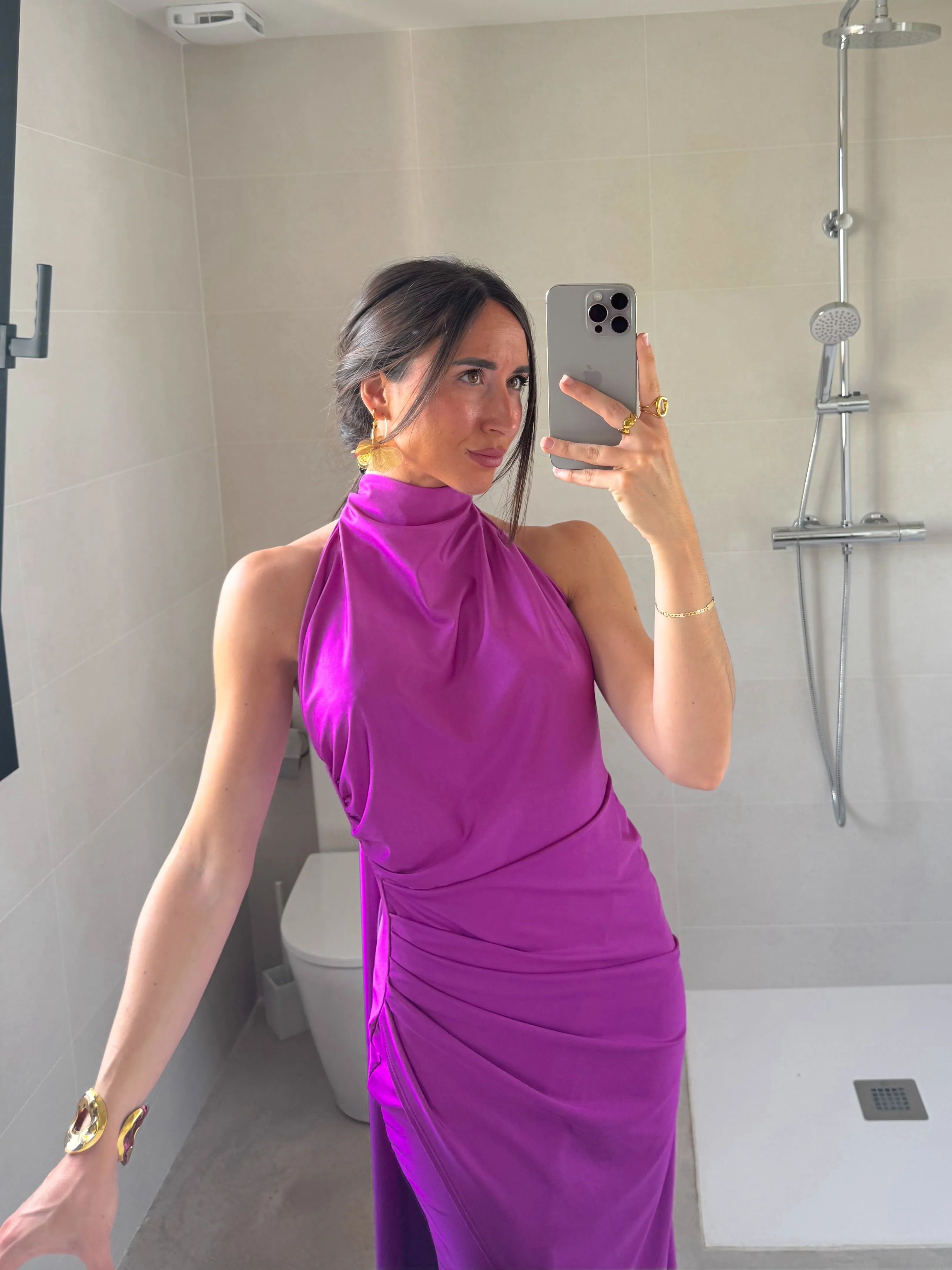 Vestido halter espalda lazo amarena sold by Sorellas product image thumbnail 5