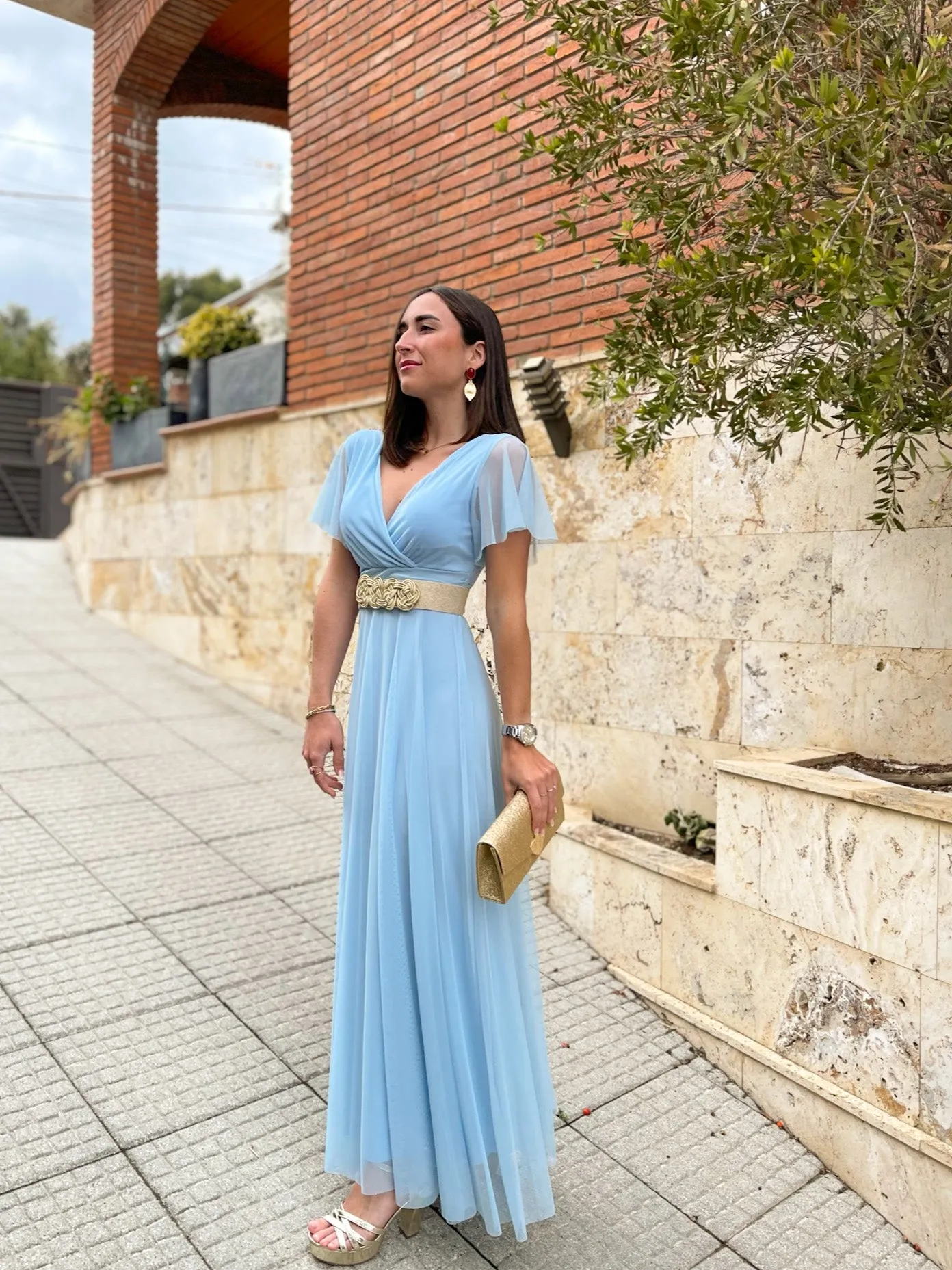 Vestido tulle manga cielo sold by Sorellas