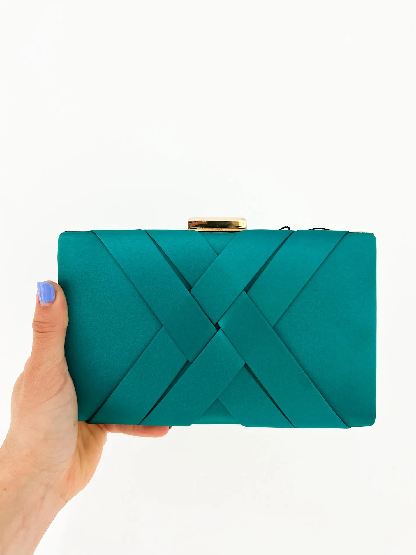 Clutch satinado petróleo sold by Sorellas product image thumbnail 4