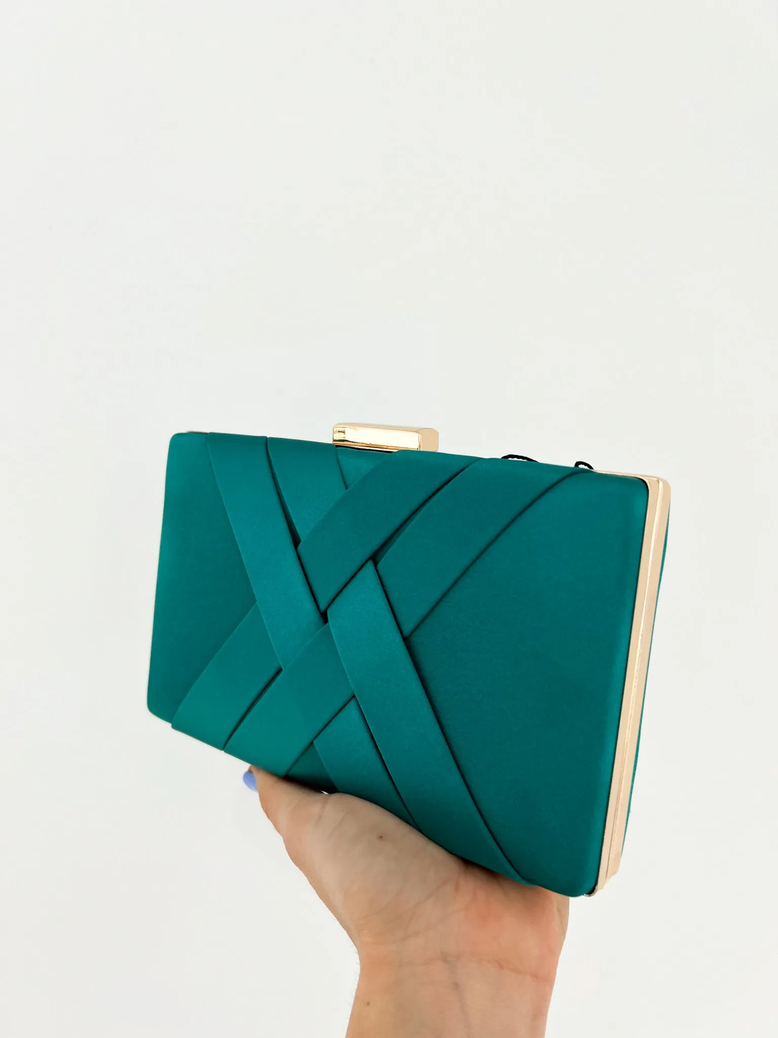 Clutch satinado petróleo sold by Sorellas product image thumbnail 3