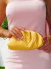 Clutch piel bombonera detalle amarillo sold by Sorellas