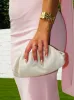 Clutch piel bombonera crema sold by Sorellas