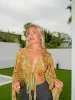 Blusa boho nudo estampada lima sold by Sorellas
