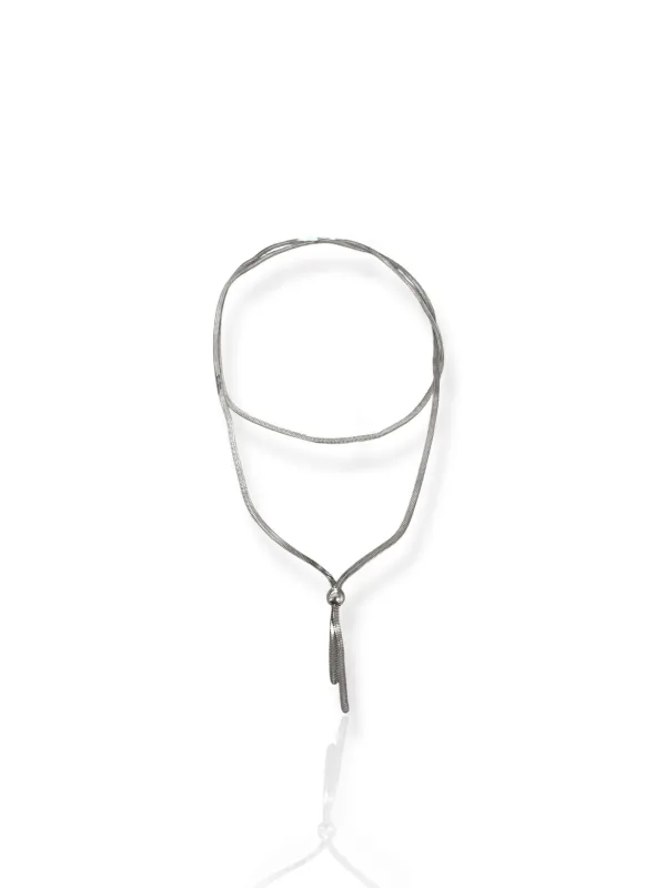 Colgante doble plateado sold by Sorellas