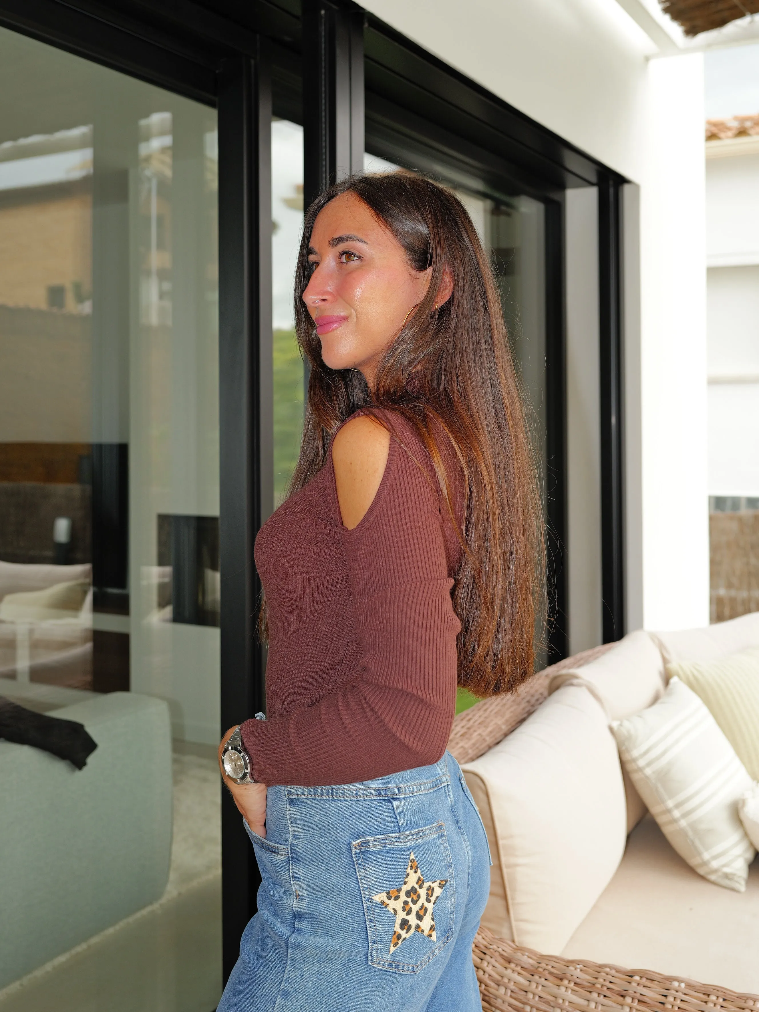 Jersey hombro canale chocolate sold by Sorellas product image thumbnail 2