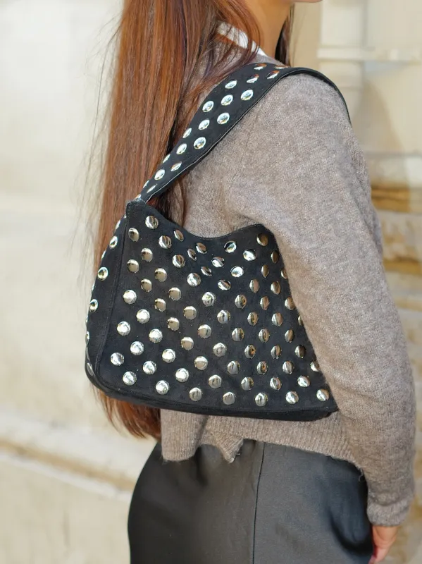 Bolso ante tachas negro sold by Sorellas
