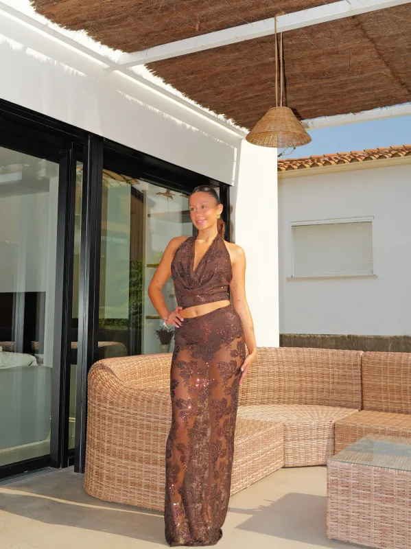 Conjunto tulle cascada chocolate sold by Sorellas