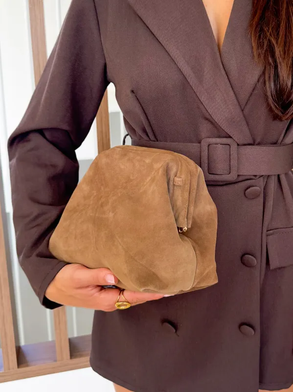 Clutch ante chocolate sold by Sorellas