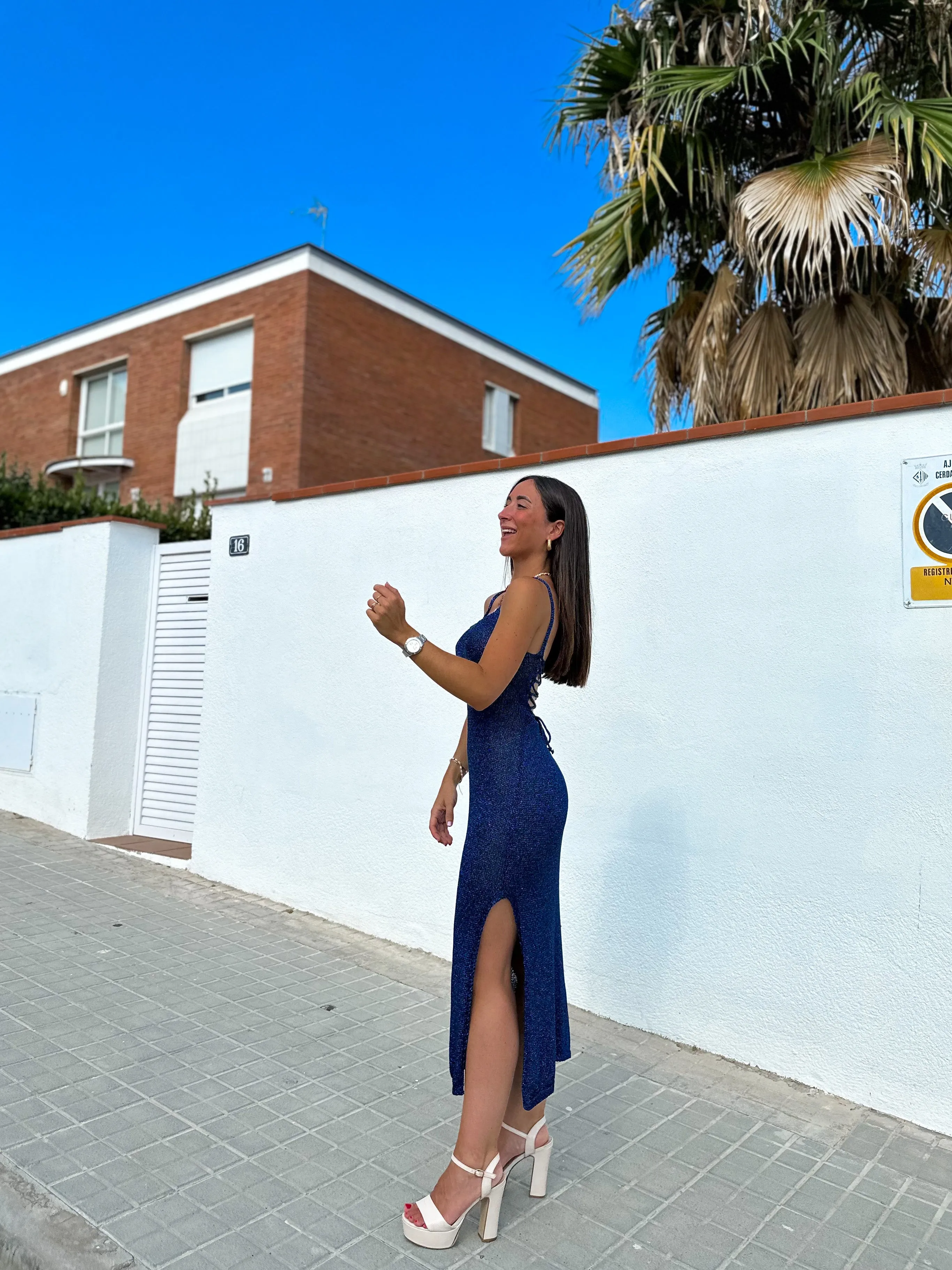 Vestido midi punto marino sold by Sorellas product image thumbnail 4