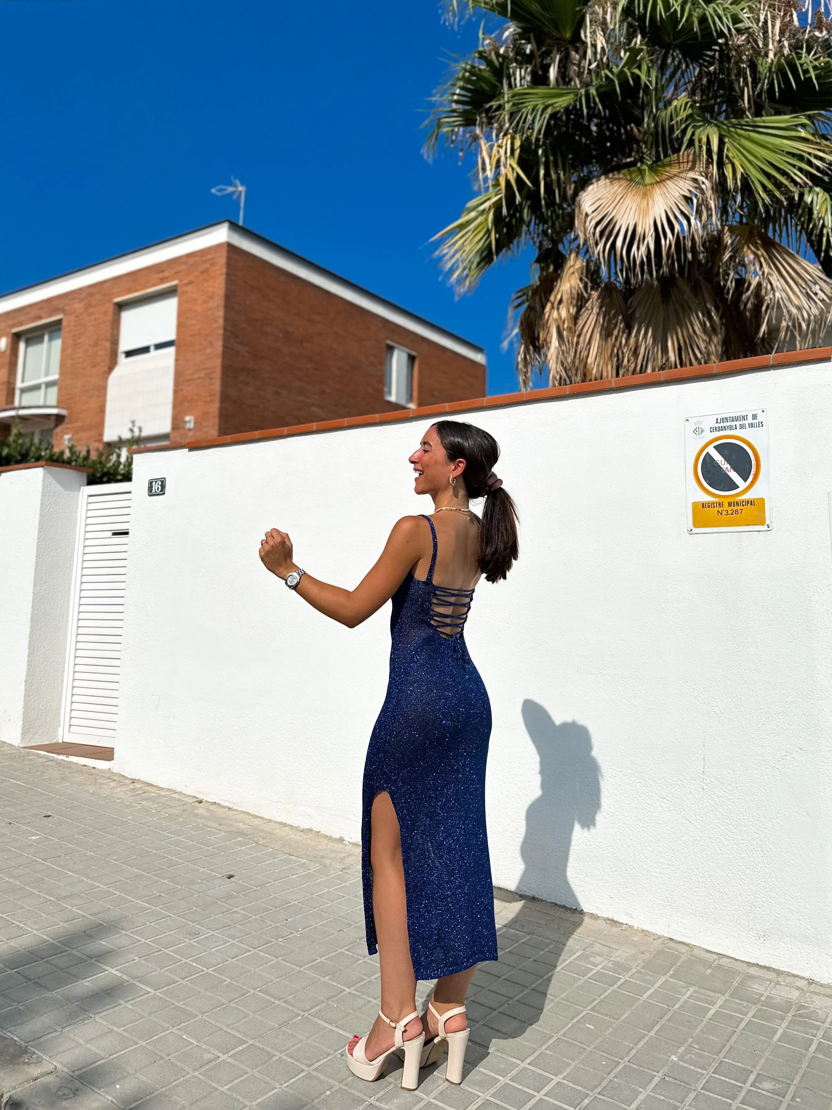 Vestido midi punto marino sold by Sorellas product image thumbnail 3