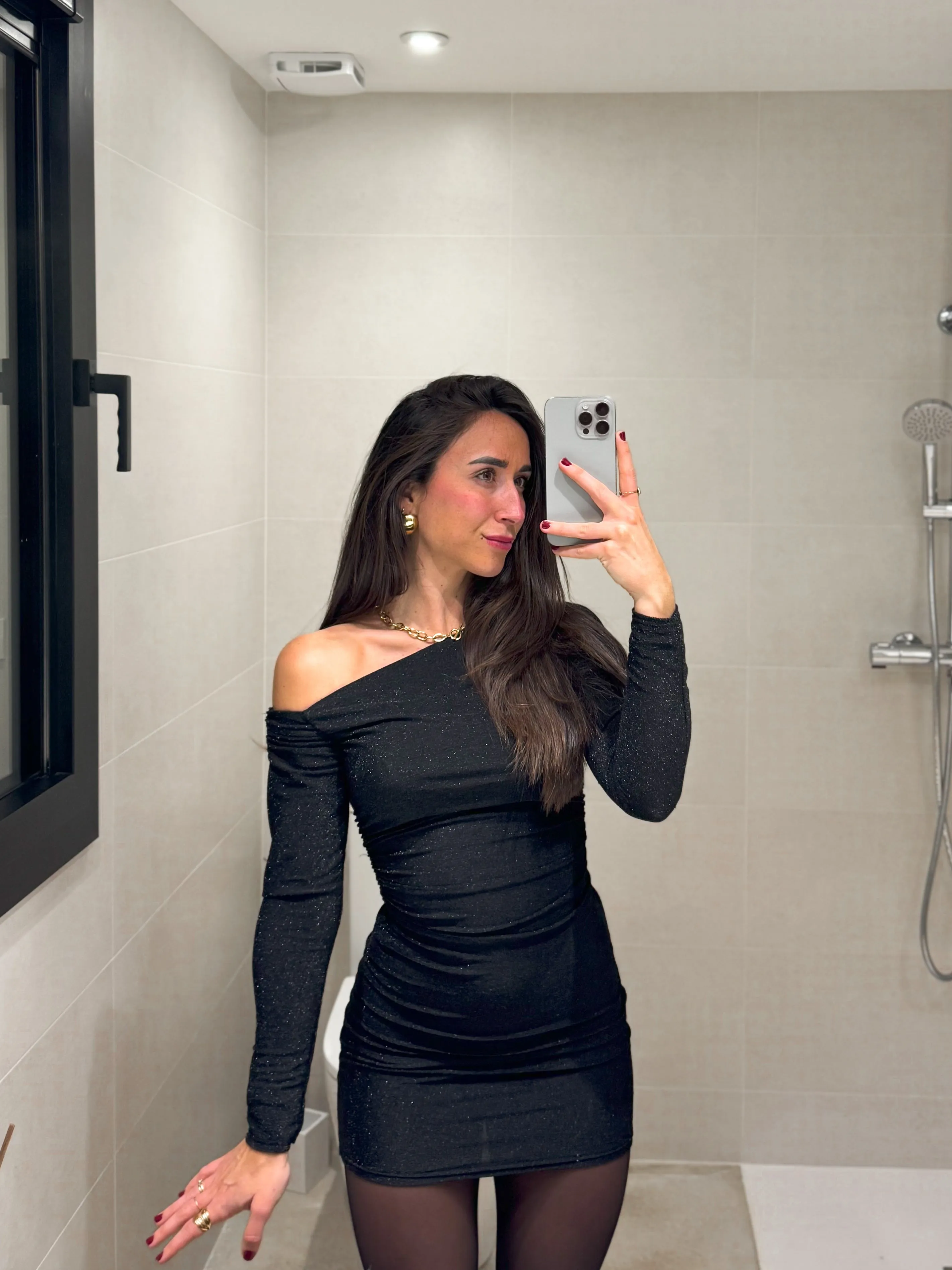 Vestido asim lurex negro sold by Sorellas product image thumbnail 3