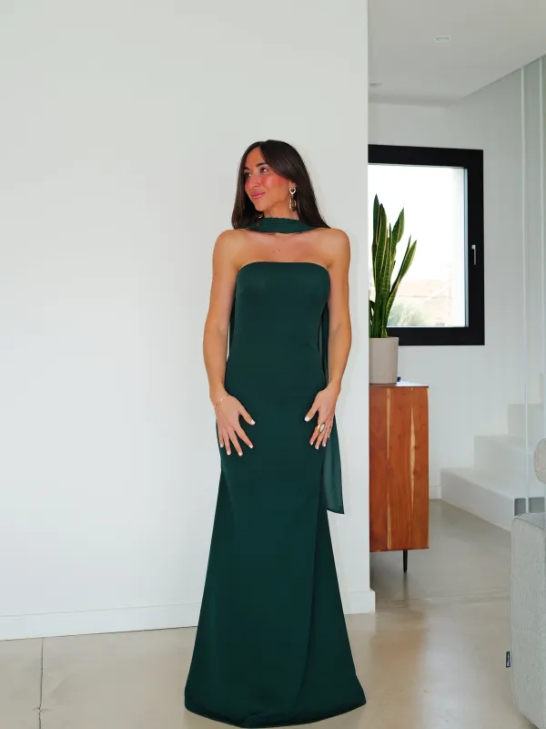 Vestido sirena choker tulle botella sold by Sorellas