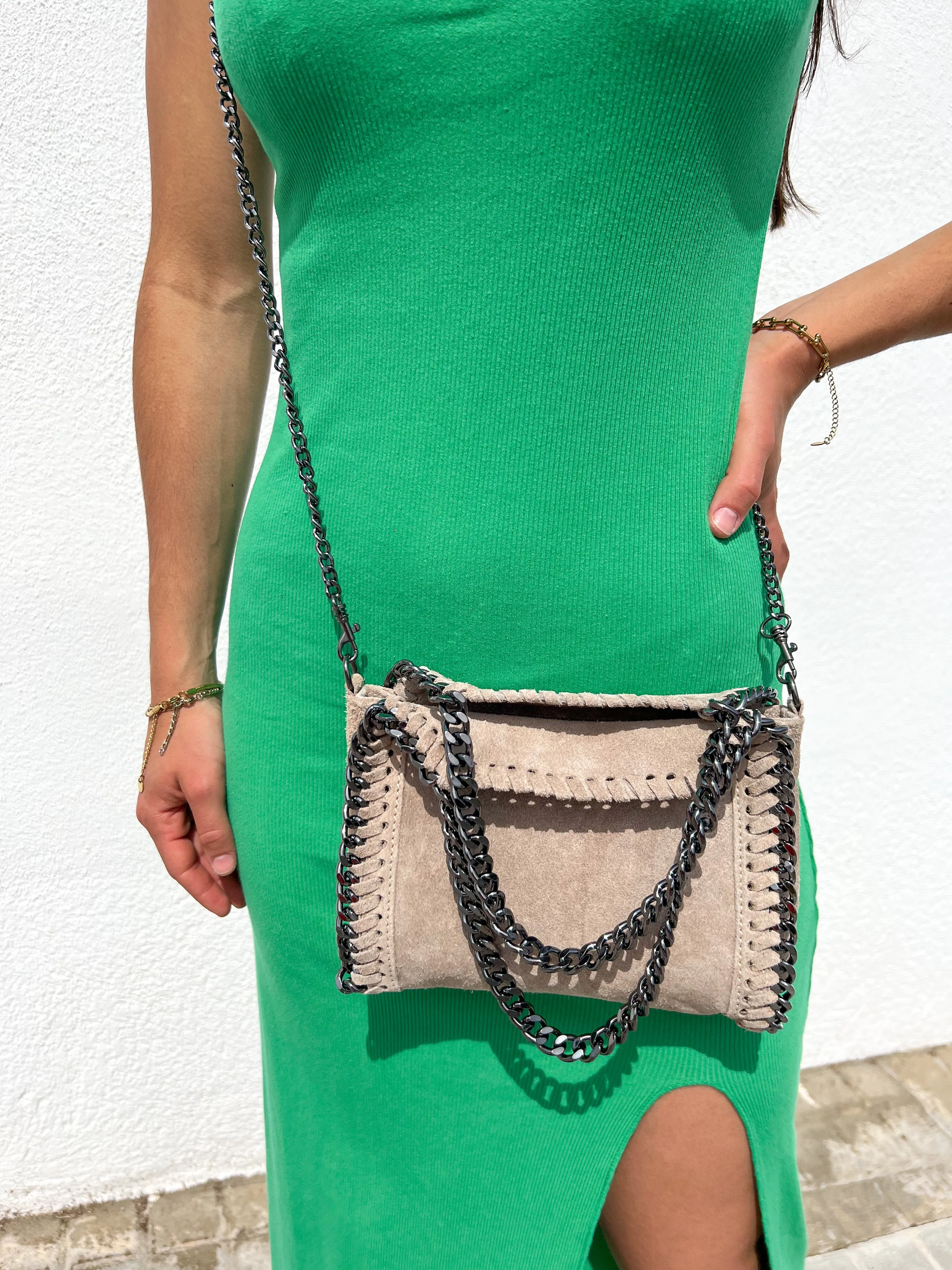 Bolso pocket bag ante beige sold by Sorellas product image thumbnail 3