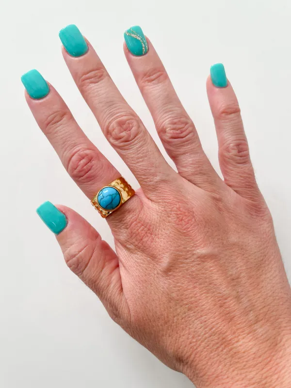 Anillo esfera turquesa sold by Sorellas