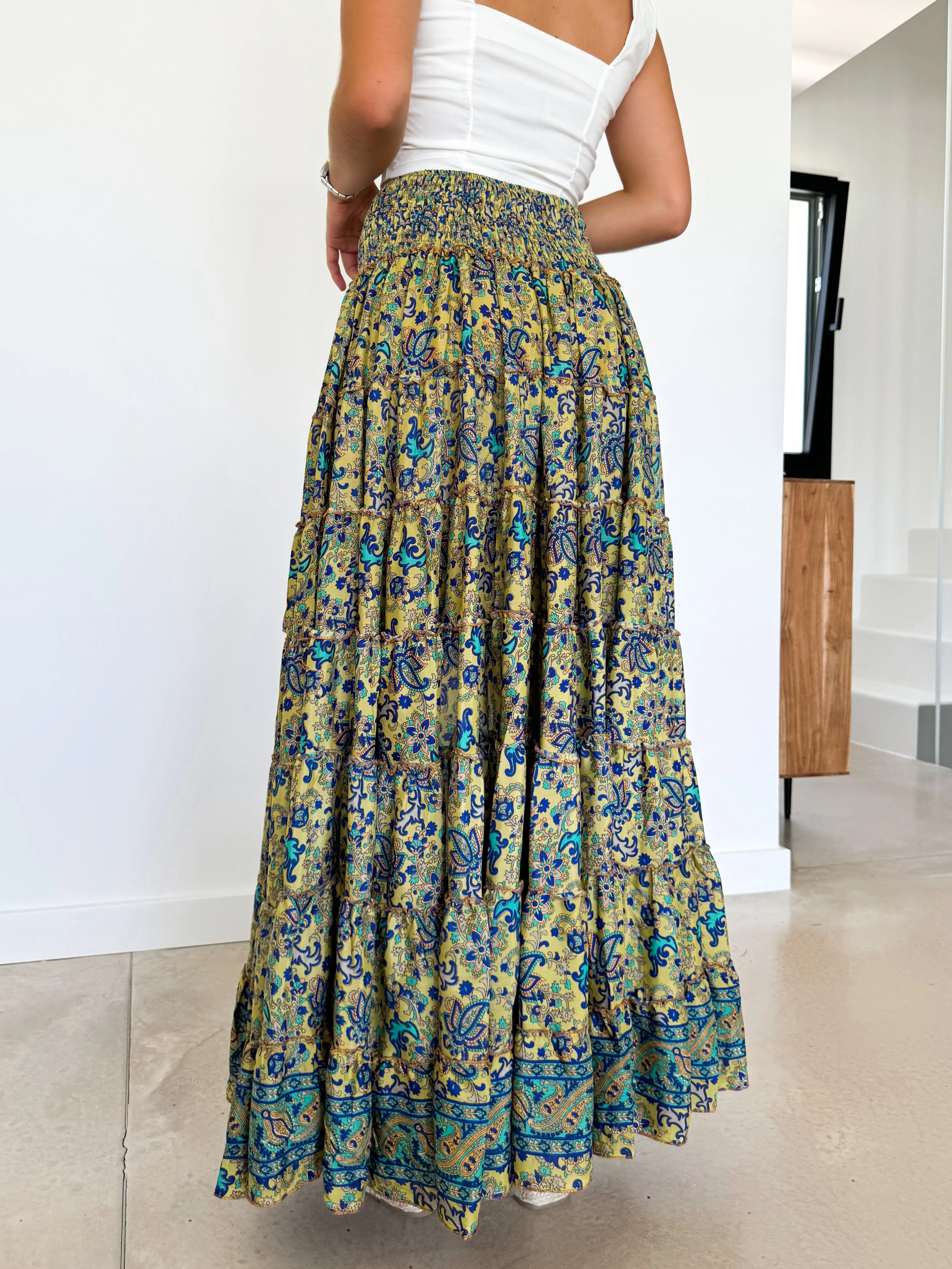 Falda asimétrica boho amarilla sold by Sorellas product image thumbnail 4