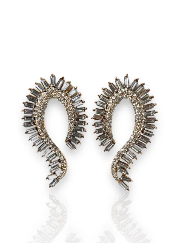 Pendientes onda brillantes sold by Sorellas