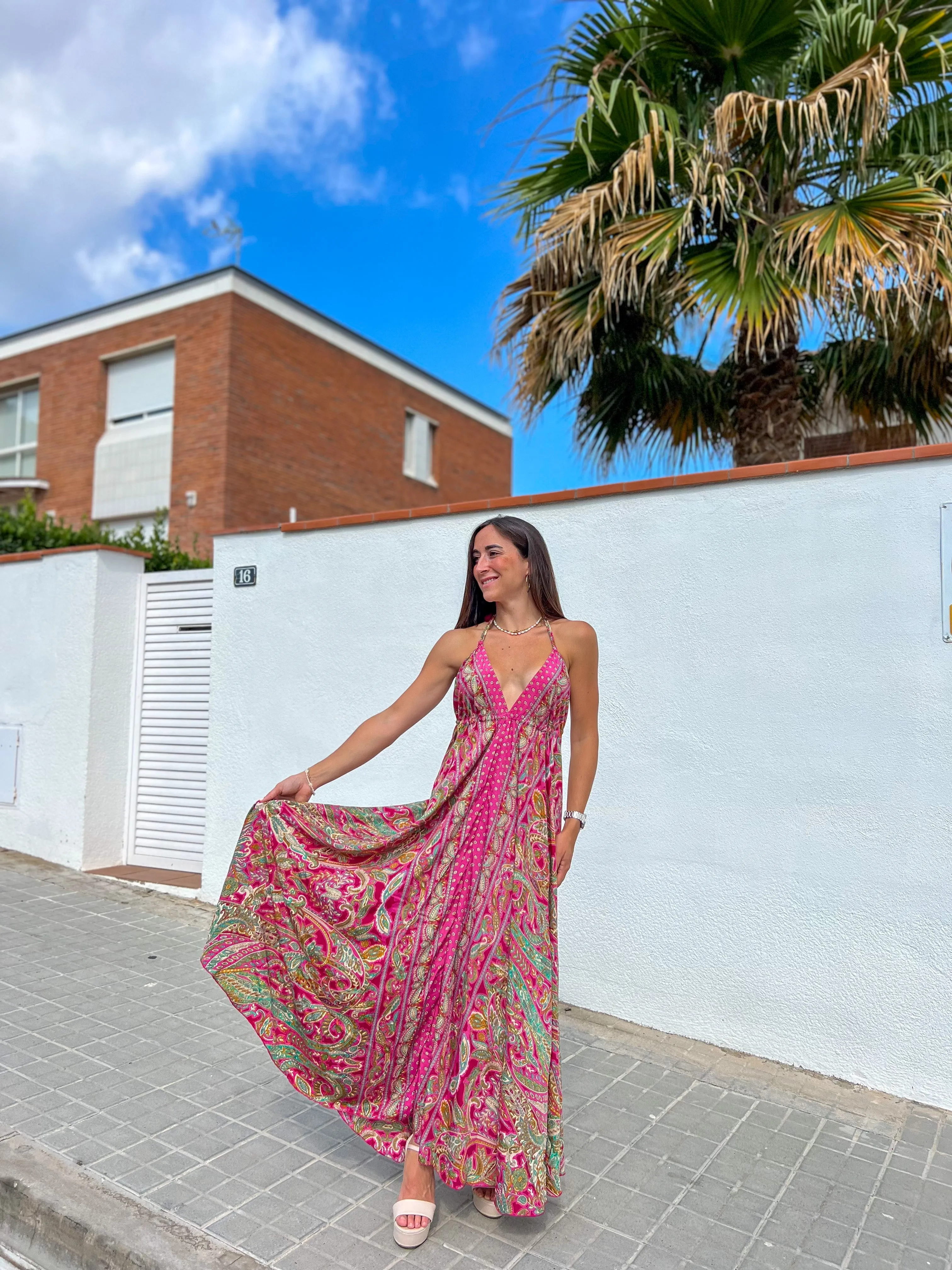 Vestido boho largo ponche sold by Sorellas product image thumbnail 5