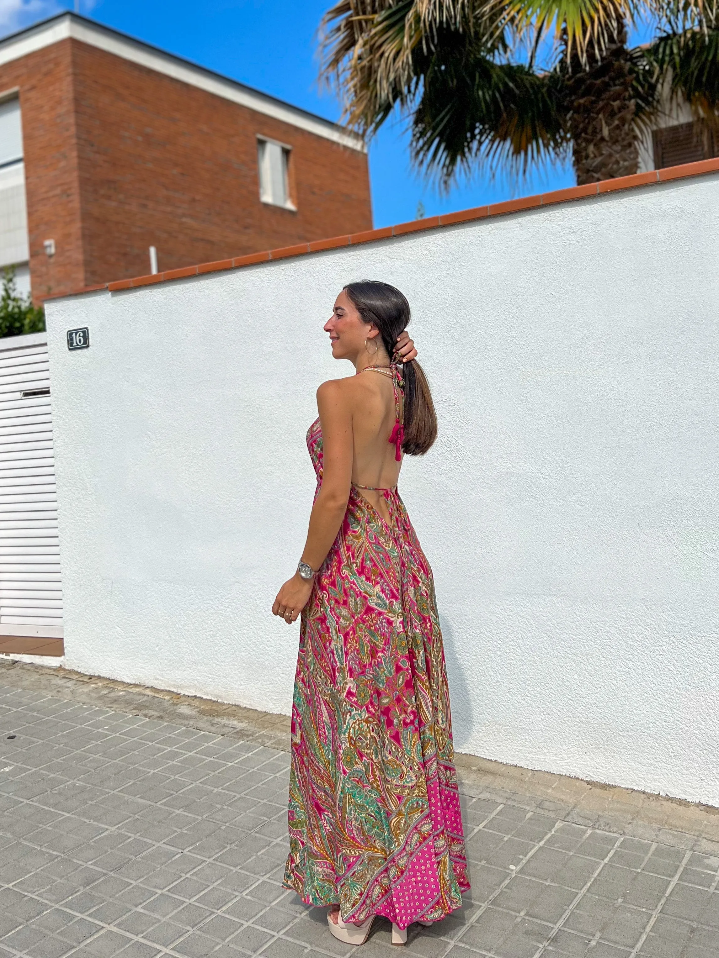 Vestido boho largo ponche sold by Sorellas product image thumbnail 4