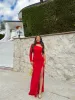 Vestido asim manga choker rojo sold by Sorellas