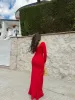 Vestido asim manga choker rojo sold by Sorellas
