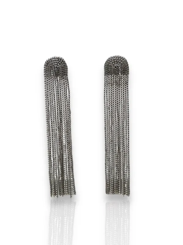 Pendientes cascada plateado sold by Sorellas