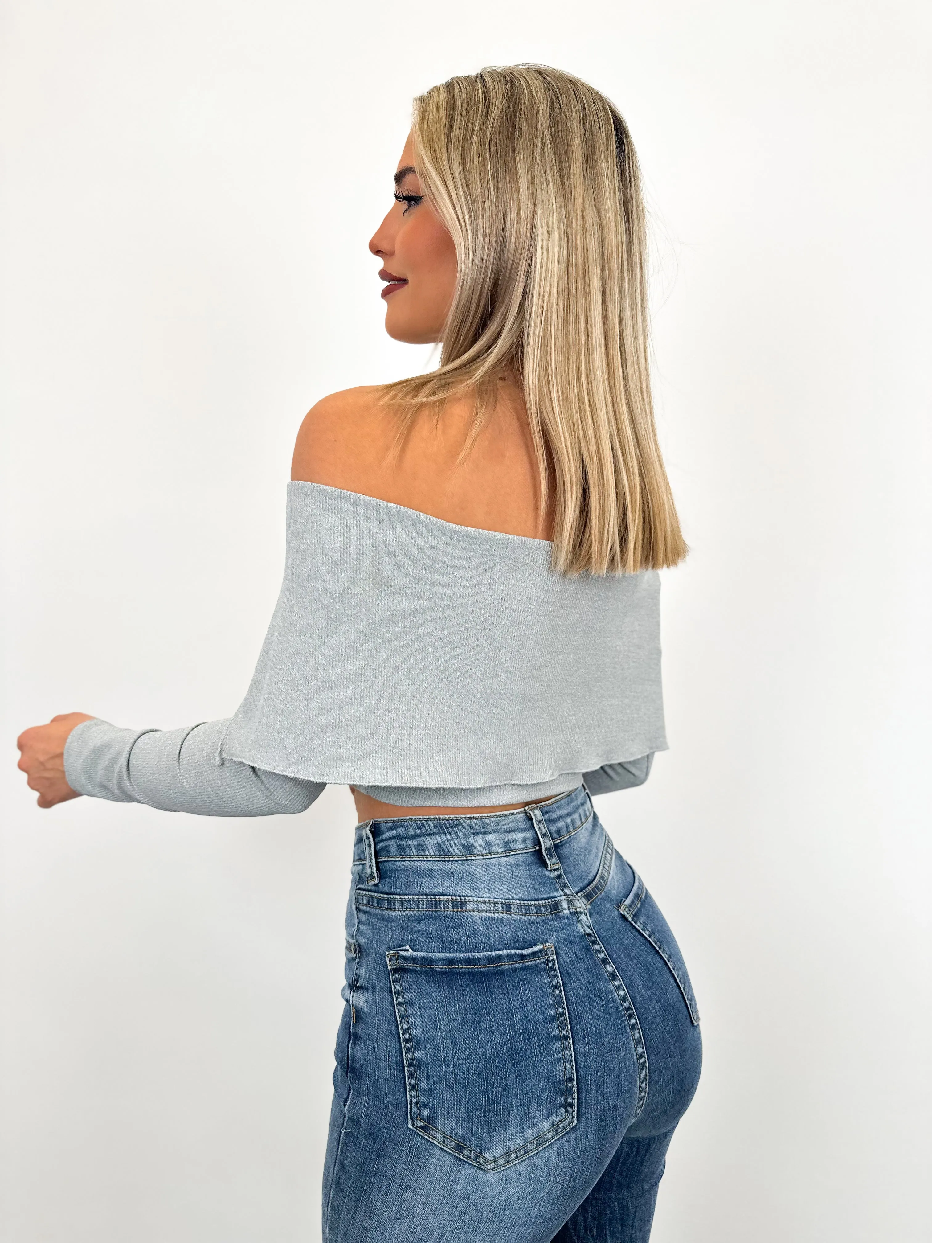 Jersey cuello barco abertura gris sold by Sorellas product image thumbnail 3