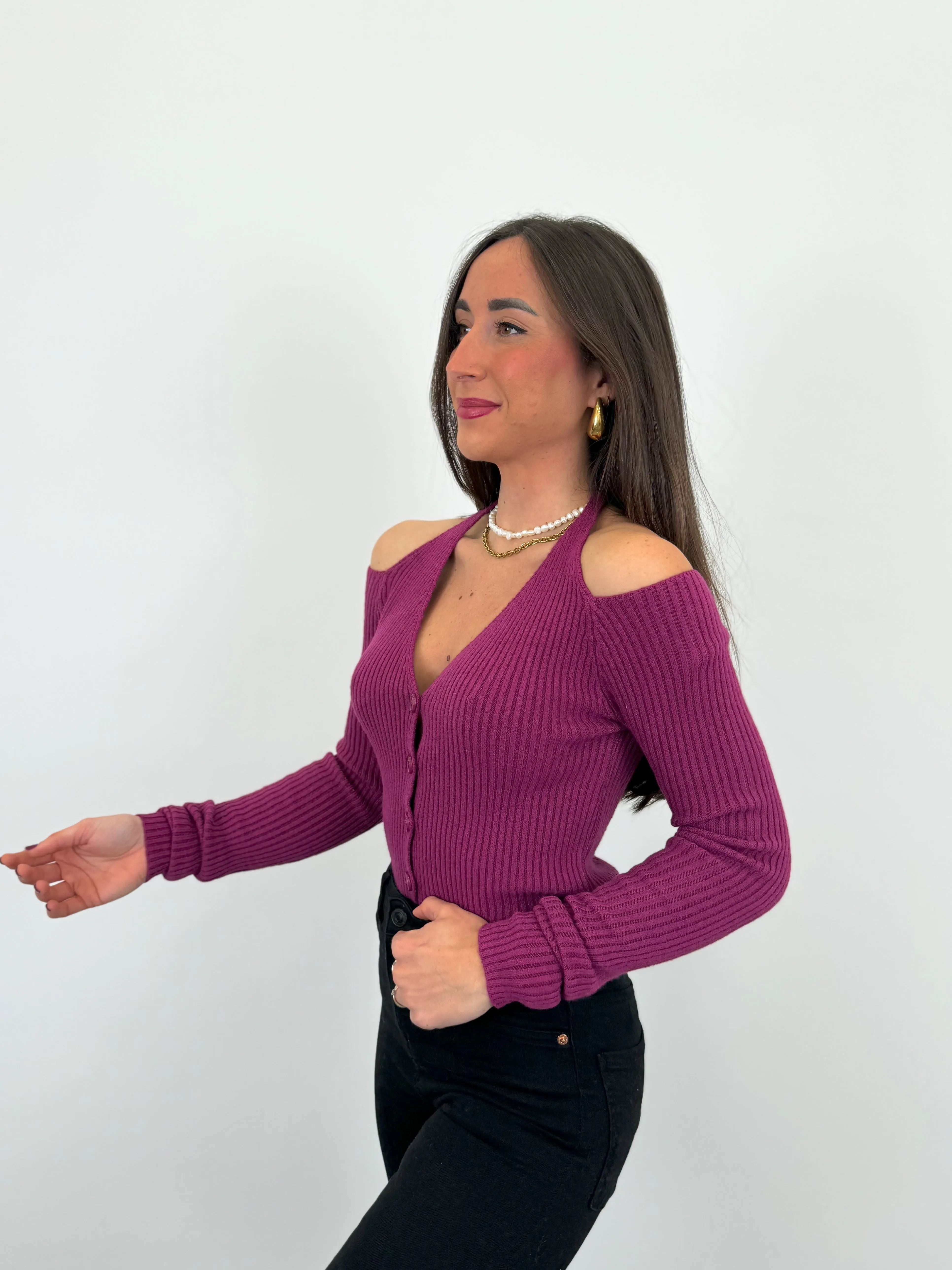 Jersey cruzado botones amarena sold by Sorellas product image thumbnail 3