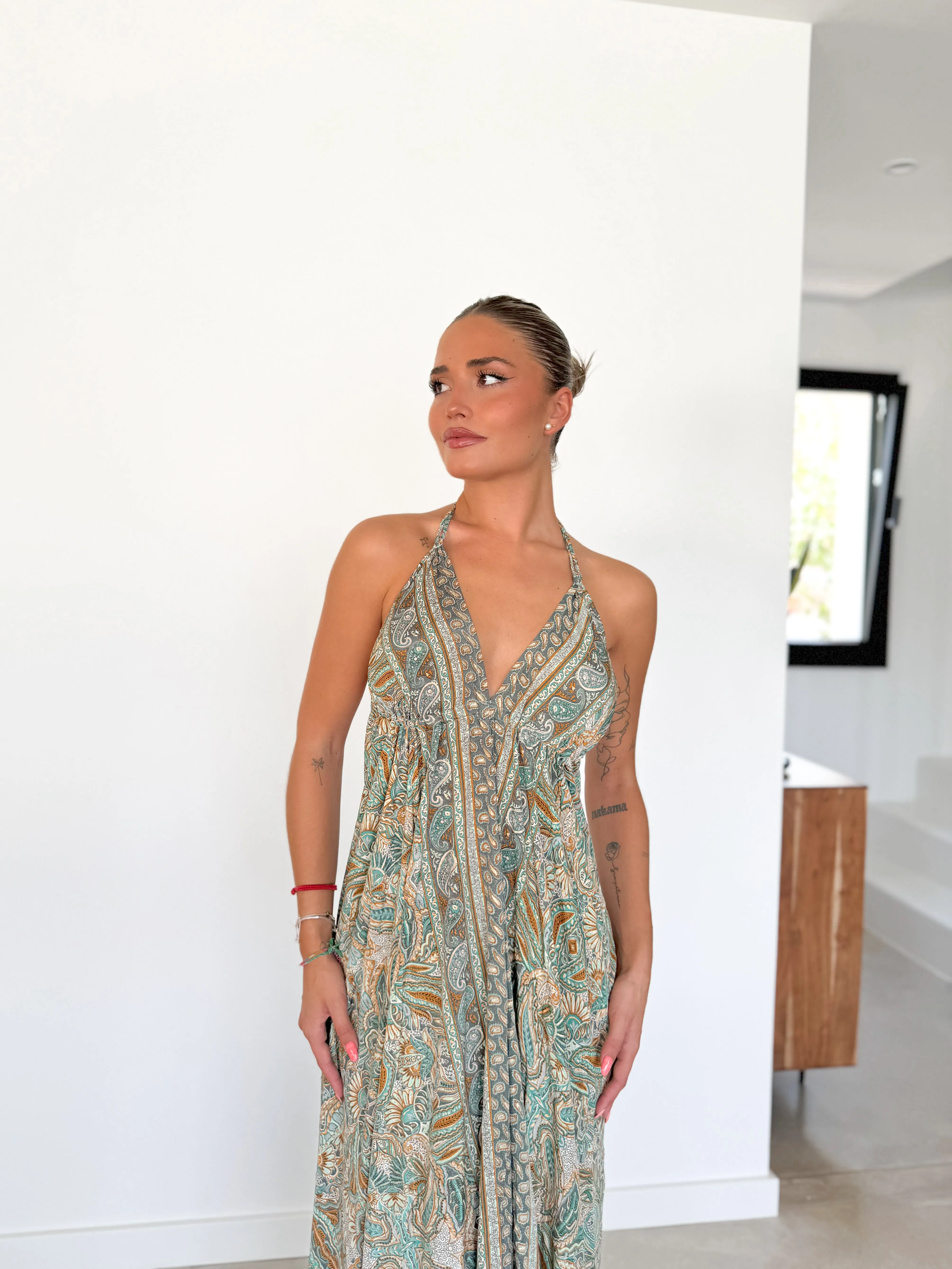 Vestido boho largo caqui sold by Sorellas product image thumbnail 5