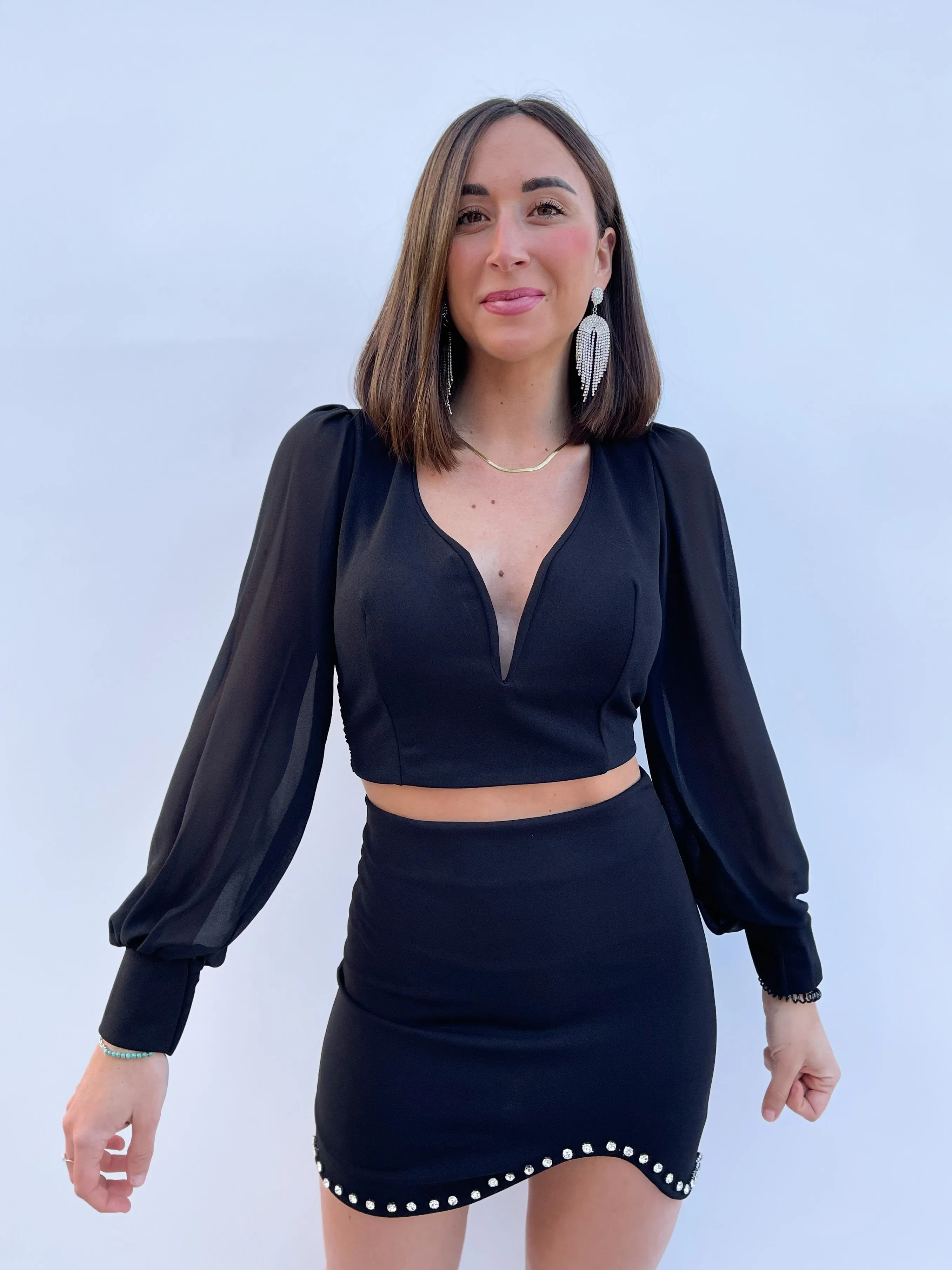 Top gasa corazón negro sold by Sorellas product image thumbnail 5