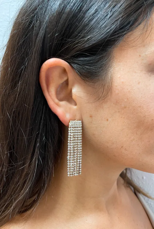 Pendientes tiras cascada plata sold by Sorellas