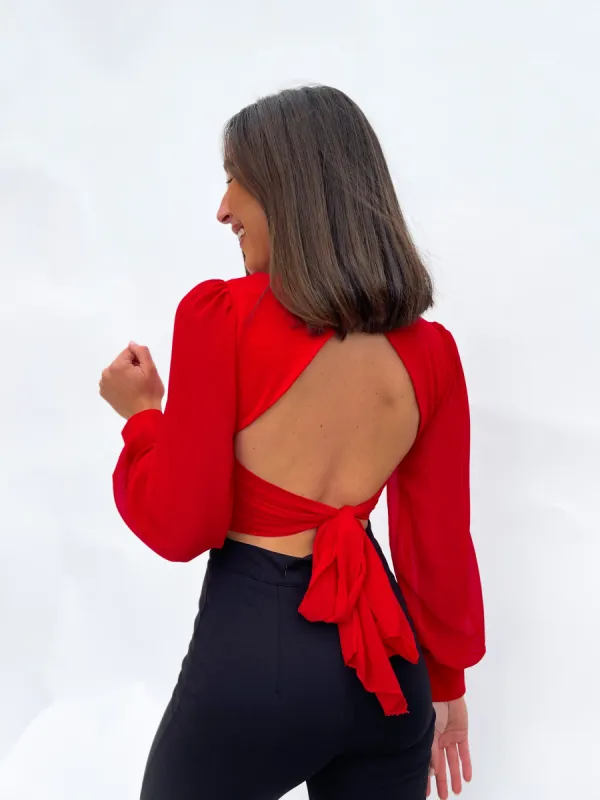 Top gasa corazón roja sold by Sorellas